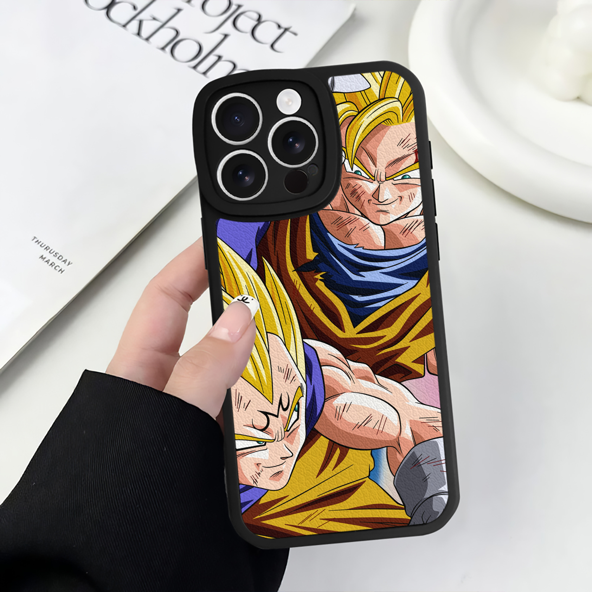 （画像用） ドラゴンボール DRAGON BALL 【iPhone 16シリーズ対応】シリコンスマホケース（レザー調） 材質：シリコン